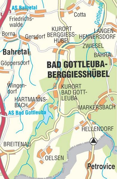 Produktbild: Bad Gottleuba-Berggie&szlig;h&uuml;bel und Umgebung 1 : 20 000