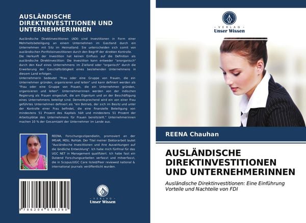 Produktbild: Ausl&auml;ndische Direktinvestitionen und Unternehmerinnen