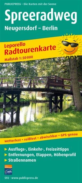 Produktbild: Radwanderkarte Spreeradweg 1 : 50 000