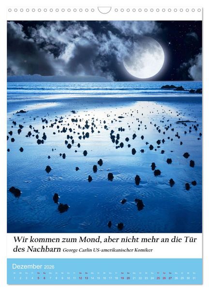Produktbild: Die Farben blau (Wandkalender 2026 DIN A3 hoch), CALVENDO Monatskalender