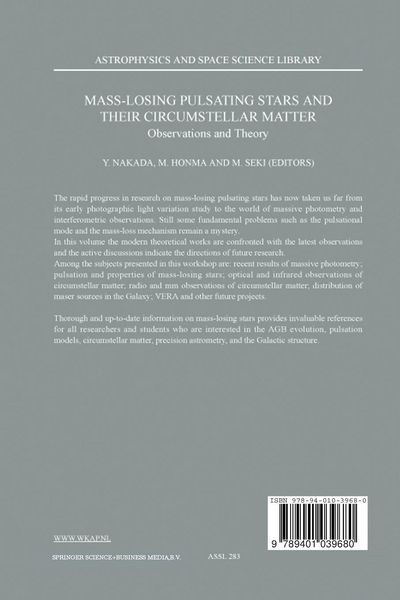 Produktbild: Mass-Losing Pulsating Stars and their Circumstellar Matter