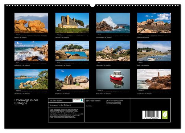 Produktbild: Unterwegs in der Bretagne (hochwertiger Premium Wandkalender 2026 DIN A2 quer), Kunstdruck in Hochglanz