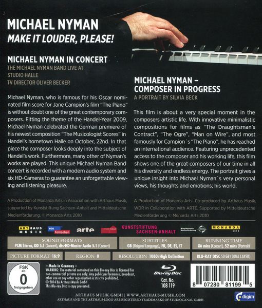 Produktbild: Michael Nyman in Progress & Concert