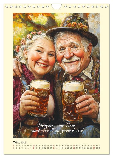 Produktbild: Bier, B&auml;uche, Spr&uuml;che. Spa&szlig; mit Hopfen und Malz (Wandkalender 2026 DIN A4 hoch), CALVENDO Monatskalender