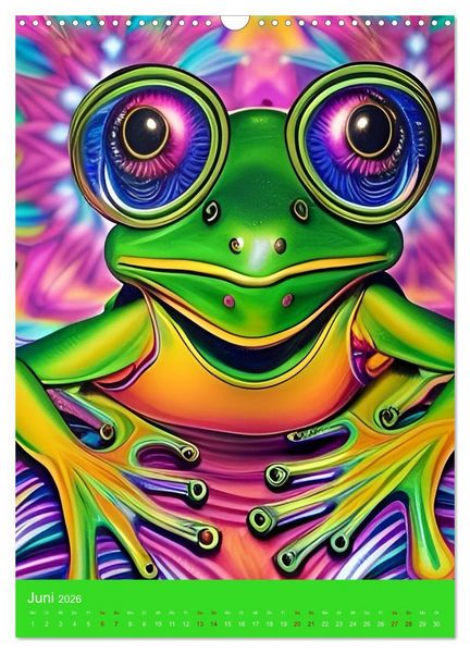 Produktbild: Crazy Neon - Das Farbspektakel (Wandkalender 2026 DIN A3 hoch), CALVENDO Monatskalender