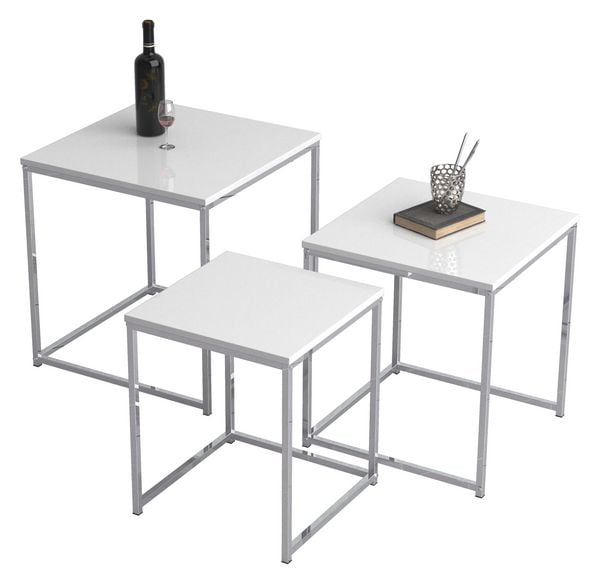 Produktbild: 3-tlg. Set Beistelltisch Couchtisch Sofatisch