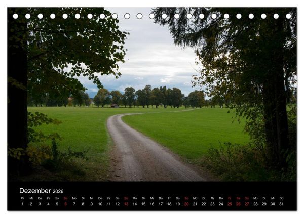 Produktbild: Jakobsweg M&uuml;nchen-Lindau (Tischkalender 2026 DIN A5 quer), CALVENDO Monatskalender