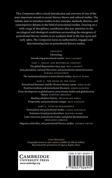 Produktbild: The Cambridge Companion to Postcolonial Literary Studies