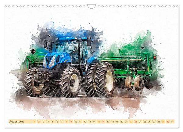 Produktbild: Traktoren - malerische Kraftpakete in der Landwirtschaft (Wandkalender 2026 DIN A3 quer), CALVENDO Monatskalender