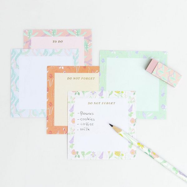 Produktbild: Notizzettel-Box Flower Frames MIX, 200 Blatt, 9x9 cm
