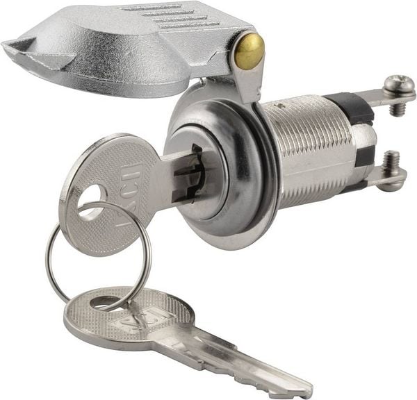 TRU COMPONENTS 1587792 TC-K3-16A2-06 Schlüsselschalter 12 V/DC, 24 V/DC 10 A 1 x Aus/Ein 1 x 90 ° 1 St.