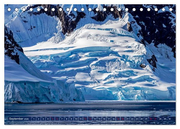 Produktbild: Antarktis Gletscher, Robben, Pinguine (Tischkalender 2026 DIN A5 quer), CALVENDO Monatskalender