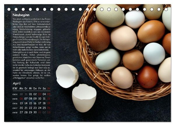 Produktbild: Von der Einzigartigkeit der H&uuml;hner 2026 (Tischkalender 2026 DIN A5 quer), CALVENDO Monatskalender