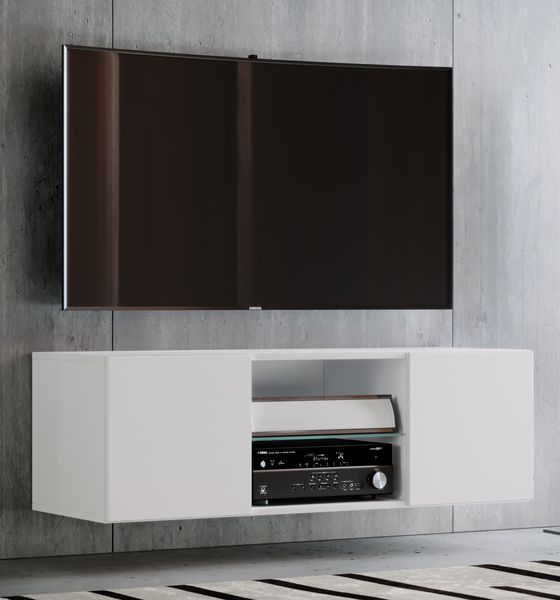 Produktbild: Holz TV Wand H&auml;nge Lowboard Fernsehschrank Jusa 95