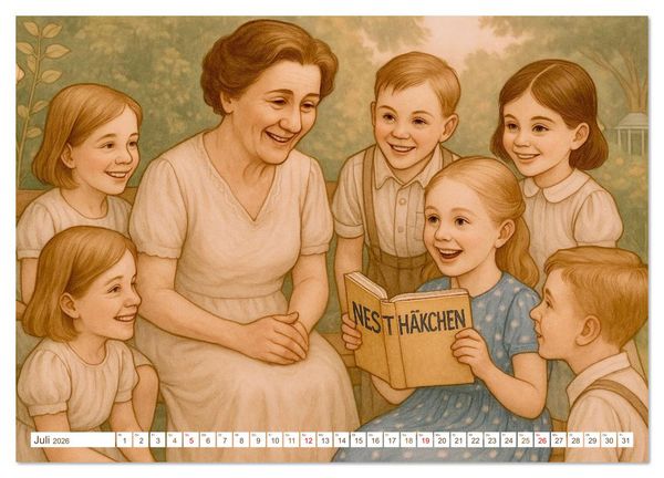 Produktbild: Else Ury (hochwertiger Premium Wandkalender 2026 DIN A2 quer), Kunstdruck in Hochglanz