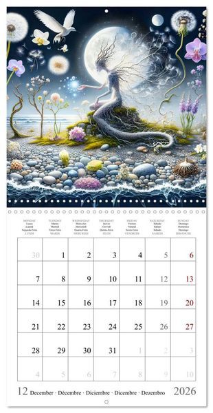 Produktbild: La nature f&eacute;erique (Calendrier mural carr&eacute; 2026 30x30 cm) Calendrier double avec une page pour vos prises de notes