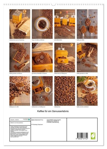Produktbild: Kaffee f&uuml;r ein Genusserlebnis (hochwertiger Premium Wandkalender 2026 DIN A2 hoch), Kunstdruck in Hochglanz