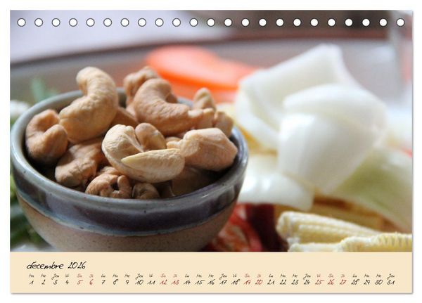 Produktbild: La cuisine Tha&iuml; (Calendrier de bureau 2026 DIN A5 vertical), CALVENDO calendrier mensuel
