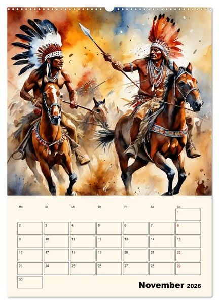 Produktbild: Indianische Kultur (hochwertiger Premium Wandkalender 2026 DIN A2 hoch), Kunstdruck in Hochglanz