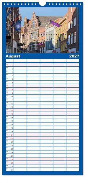 Produktbild: Familienplaner 2027 - Venlo mit 5 Spalten (Wandkalender, 21 x 45 cm) CALVENDO