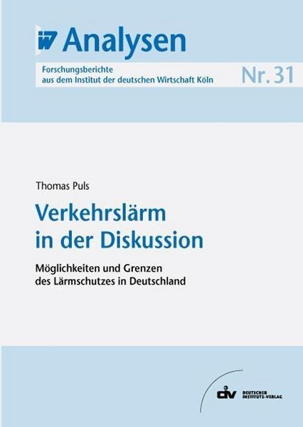 Produktbild: Verkehrsl&auml;rm in der Diskussion