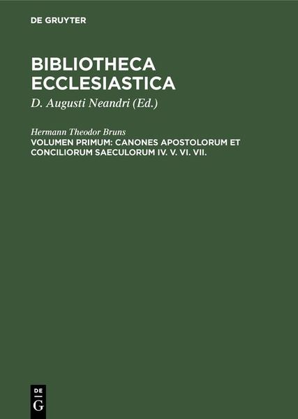 Produktbild: Canones Apostolorum et Conciliorum saeculorum IV. V. VI. VII.