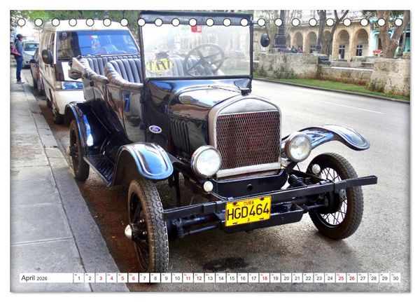 Produktbild: Tin Lizzie - Ford Modell T in Kuba (Tischkalender 2026 DIN A5 quer), CALVENDO Monatskalender
