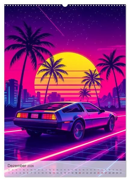 Produktbild: Back to the Eighties - Electric Neon Nights (hochwertiger Premium Wandkalender 2026 DIN A2 hoch), Kunstdruck in Hochglanz