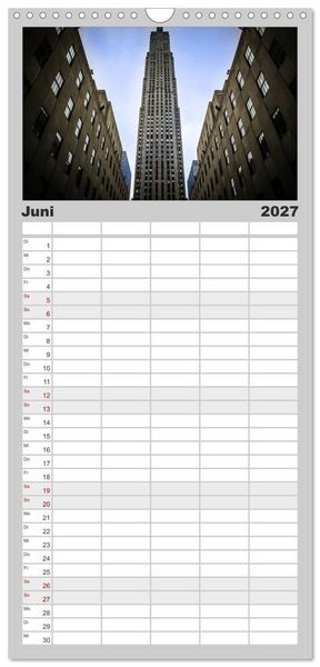 Produktbild: Familienplaner 2027 - New York Shoots mit 5 Spalten (Wandkalender, 21 x 45 cm) CALVENDO