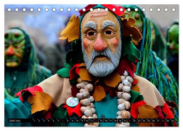 Produktbild: Alemannische Masken (Tischkalender 2026 DIN A5 quer), CALVENDO Monatskalender