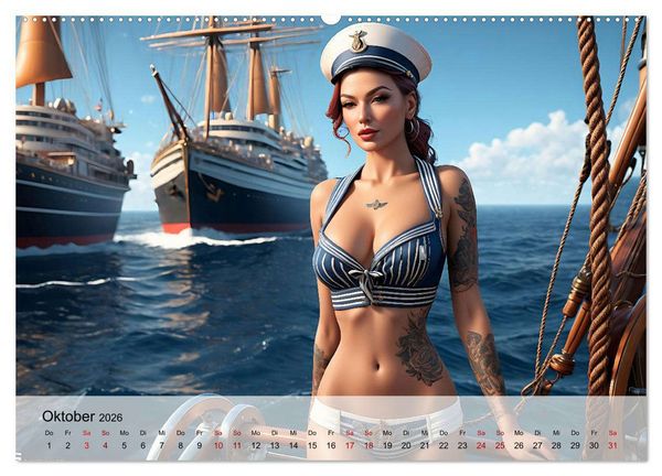 Produktbild: Maritime Leidenschaft - Sonne, Meer und hei&szlig;e Flirts (Wandkalender 2026 DIN A2 quer), CALVENDO Monatskalender