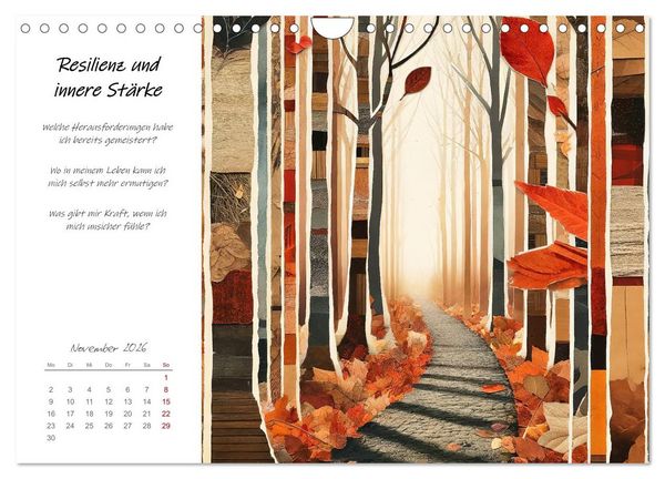 Produktbild: Dein Jahr der St&auml;rke - Reflexionskalender f&uuml;r mehr Selbstbewusstsein (Wandkalender 2026 DIN A4 quer), CALVENDO Monatskalender