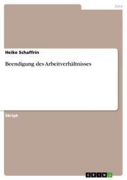 Produktbild: Beendigung des Arbeitverh&auml;ltnisses