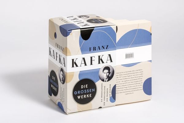 Produktbild: Franz Kafka, Die gro&szlig;en Werke (Die Erz&auml;hlungen - Der Verschollene - Der Prozess - Das Schloss) (4 B&auml;nde im Schuber)
