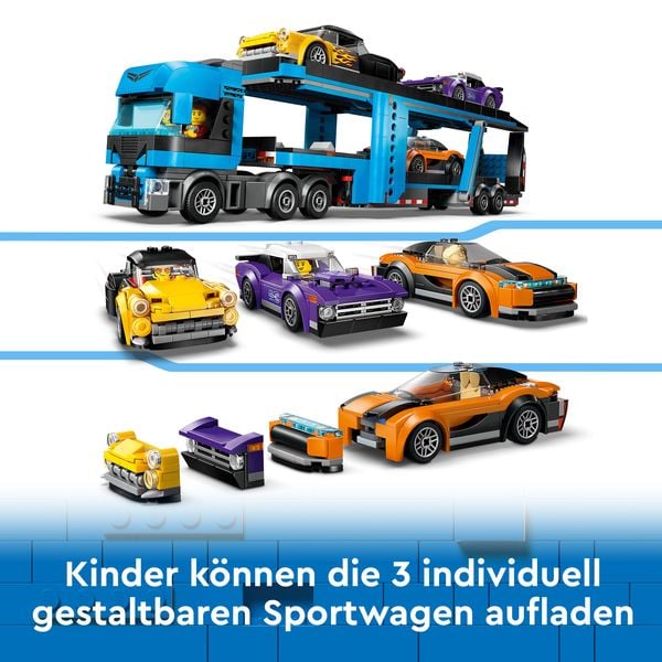 Produktbild: LEGO City Autotransporter mit Sportwagen, LKW-Spielzeug 60408