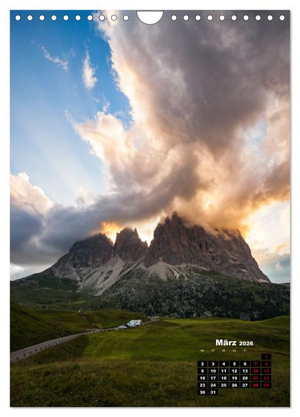 Produktbild: Dolomiten - Reise um die bleichen Berge zu entdecken (Wandkalender 2026 DIN A4 hoch), CALVENDO Monatskalender