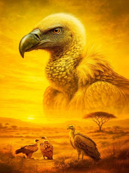 Produktbild: CALVENDO Puzzle W&auml;chter der L&uuml;fte - G&auml;nsegeier mit Weitblick | 1000 Teile Lege-Gr&ouml;&szlig;e 64x48cm Foto-Puzzle f&uuml;r gl&uuml;ckliche Stunden