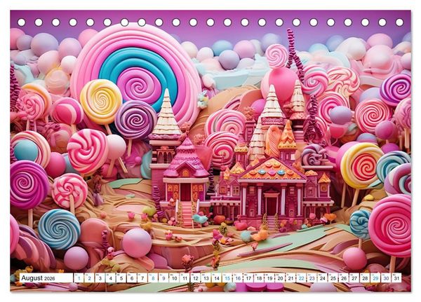 Produktbild: Zuckertr&auml;ume im Candyland (Tischkalender 2026 DIN A5 quer), CALVENDO Monatskalender