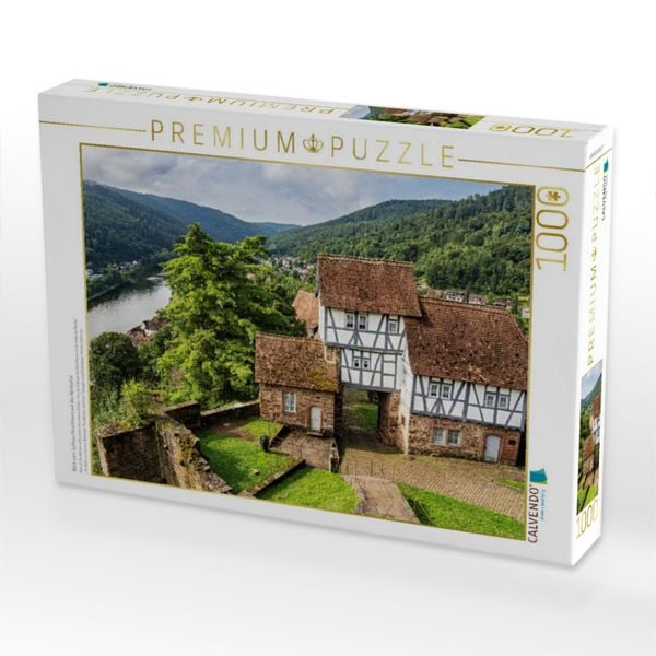 Produktbild: CALVENDO Puzzle Blick vom Schloss Hirschhorn auf das Neckartal | 1000 Teile Lege-Gr&ouml;&szlig;e 64x48cm Foto-Puzzle f&uuml;r gl&uuml;ckliche Stunden