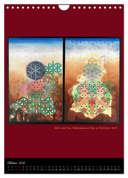 Produktbild: Die heilige Blume des Lebens - Mandalas von Istvan Seidel (Wandkalender 2026 DIN A4 hoch), CALVENDO Monatskalender