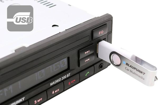 Produktbild: Blaupunkt Madrid 200 BT Autoradio Bluetooth&reg;-Freisprecheinrichtung
