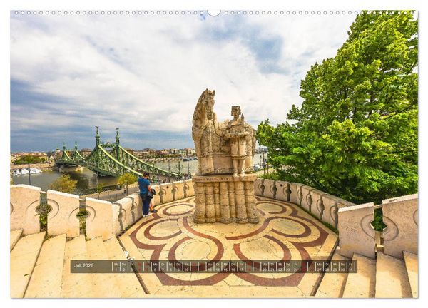 Produktbild: Budapest - Die Stadt an der Donau (hochwertiger Premium Wandkalender 2026 DIN A2 quer), Kunstdruck in Hochglanz