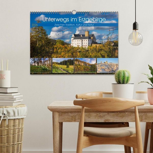 Produktbild: Unterwegs im Erzgebirge - Zwischen Tradition, Kultur und Natur (Wandkalender 2026 DIN A3 quer), CALVENDO Monatskalender