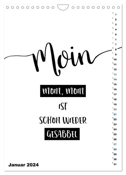 'PLATT Typische Sprüche (Wandkalender 2024 DIN A4 hoch), CALVENDO