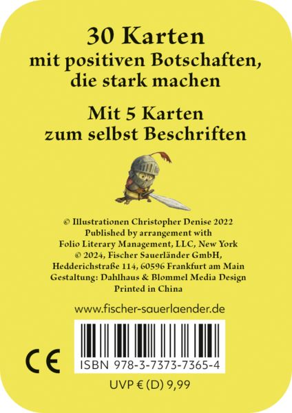 Produktbild: Die kleine Rittereule Mutmachkarten