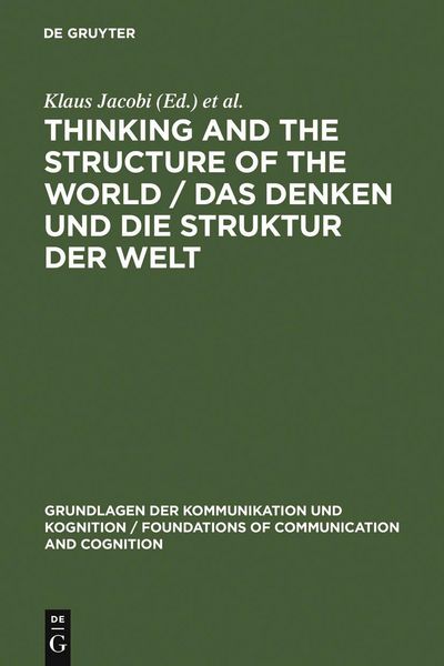 Produktbild: Thinking and the Structure of the World / Das Denken und die Struktur der Welt