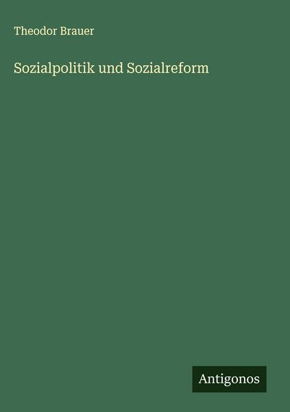 Produktbild: Sozialpolitik und Sozialreform