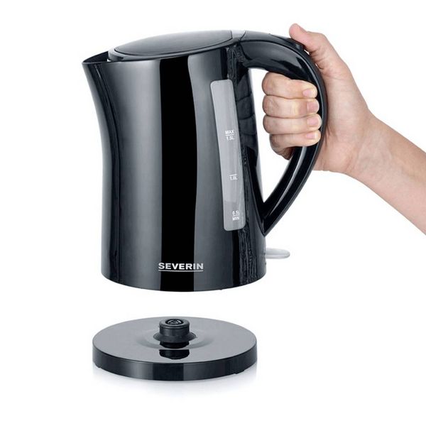 Produktbild: Severin 3498 Wasserkocher schnurlos Schwarz Fassungsverm&ouml;gen: 1.5l