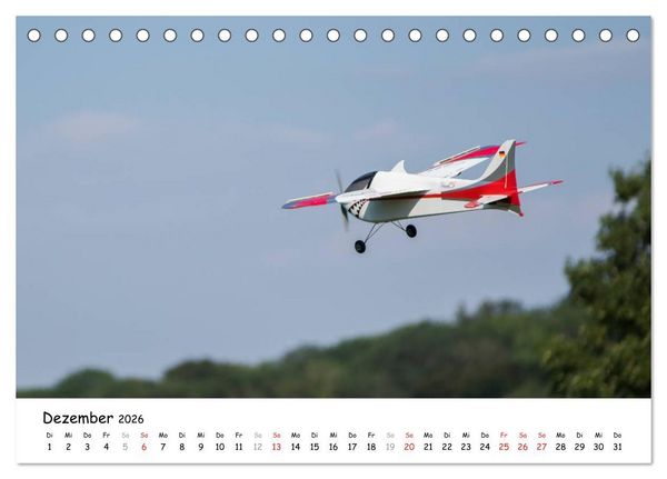Produktbild: Tollk&uuml;hne Helden der Fliegerei - Modellflugzeuge in Aktion (Tischkalender 2026 DIN A5 quer), CALVENDO Monatskalender