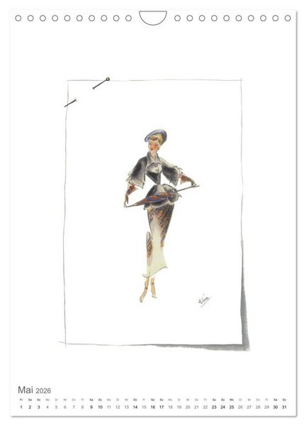 Produktbild: FIGURINEN 2026 - Fashion von 1949 - Originale von Elina Ruffinengo (Wandkalender 2026 DIN A4 hoch), CALVENDO Monatskalender